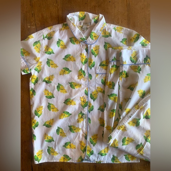 J. Crew Yellow and Green Floral Pajamas - Picture 15 of 16